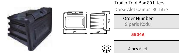 PLASTIK DOLAP  650 X 445 X 530 CM 80 LT SERTPLAS